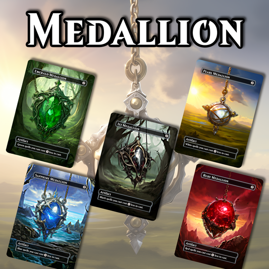 Pack of Full Art Medallion • Commander Ready • MTG