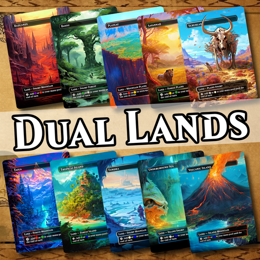 10X Dual Lands • Full Art Style Art • Commander Friendly • MTG Proxy • EDH