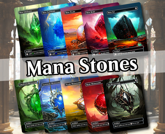 10X Mana Stones Full Art Pack • Artifact • Commander Ready •