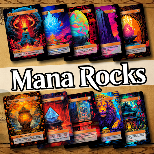 Mana Rocks • 10X Japanese Style Card Pack • Artifact • Commander Ready