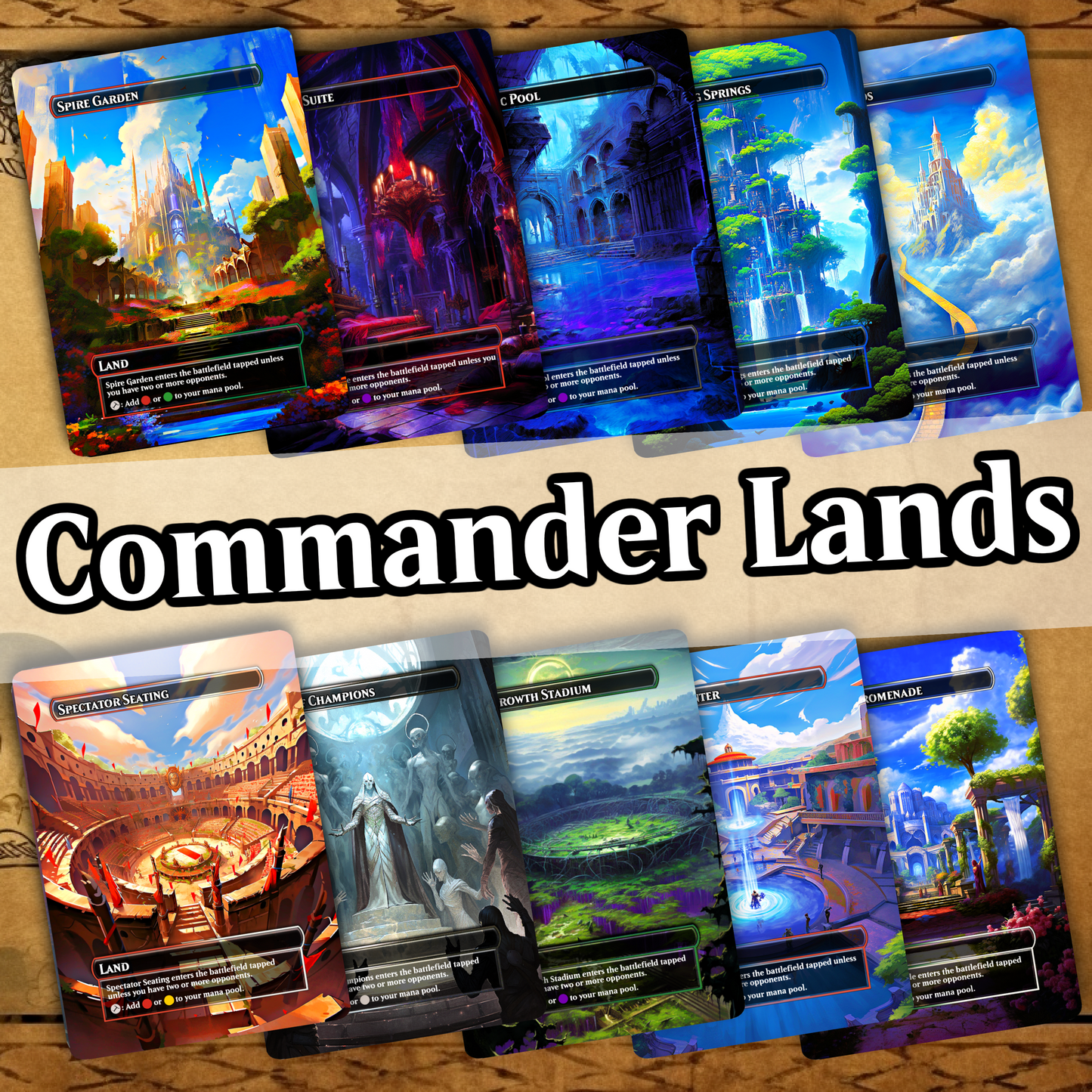 Commander SUPER Land Pack • cEDH Ready • Proxy MTG Cards